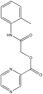 2-oxo-2-(2-toluidino)ethyl pyrazine-2-carboxylate 结构式