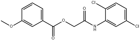 2-(2,5-dichloroanilino)-2-oxoethyl 3-methoxybenzoate 结构式