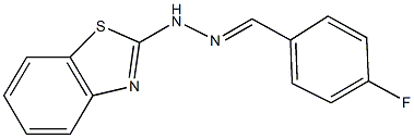 4-fluorobenzaldehyde 1,3-benzothiazol-2-ylhydrazone 结构式