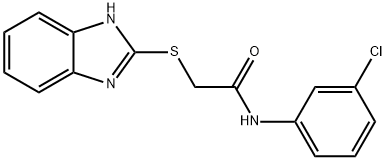 2-(1H-benzimidazol-2-ylsulfanyl)-N-(3-chlorophenyl)acetamide 结构式
