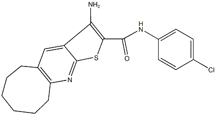 3-amino-N-(4-chlorophenyl)-5,6,7,8,9,10-hexahydrocycloocta[b]thieno[3,2-e]pyridine-2-carboxamide 结构式