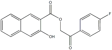 2-(4-fluorophenyl)-2-oxoethyl 3-hydroxy-2-naphthoate 结构式