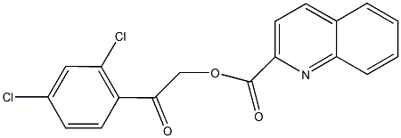 2-(2,4-dichlorophenyl)-2-oxoethyl 2-quinolinecarboxylate 结构式