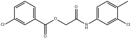 2-(3-chloro-4-methylanilino)-2-oxoethyl 3-chlorobenzoate 结构式