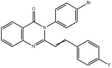 3-(4-bromophenyl)-2-[2-(4-fluorophenyl)vinyl]-4(3H)-quinazolinone 结构式