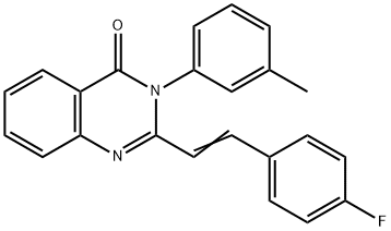 2-[2-(4-fluorophenyl)vinyl]-3-(3-methylphenyl)-4(3H)-quinazolinone 结构式