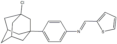 N-[4-(3-chloro-1-adamantyl)phenyl]-N-(2-thienylmethylene)amine 结构式