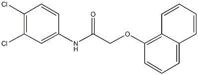 N-(3,4-dichlorophenyl)-2-(1-naphthyloxy)acetamide 结构式