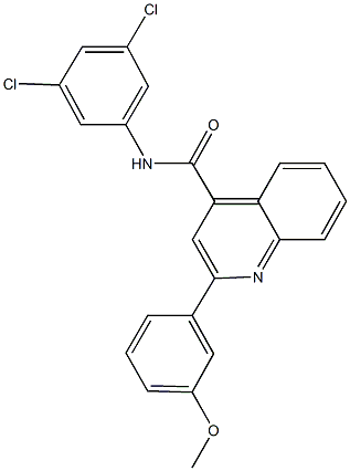 N-(3,5-dichlorophenyl)-2-(3-methoxyphenyl)-4-quinolinecarboxamide 结构式