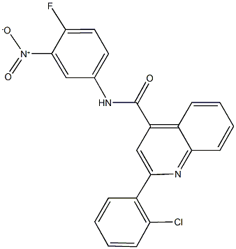 2-(2-chlorophenyl)-N-{4-fluoro-3-nitrophenyl}-4-quinolinecarboxamide 结构式