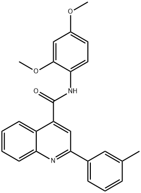 N-(2,4-dimethoxyphenyl)-2-(3-methylphenyl)-4-quinolinecarboxamide 结构式