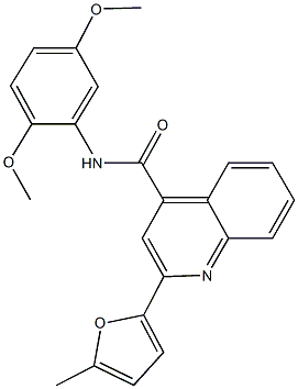 N-(2,5-dimethoxyphenyl)-2-(5-methyl-2-furyl)-4-quinolinecarboxamide 结构式