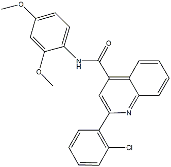 2-(2-chlorophenyl)-N-(2,4-dimethoxyphenyl)-4-quinolinecarboxamide 结构式