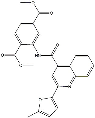 dimethyl 2-({[2-(5-methyl-2-furyl)-4-quinolinyl]carbonyl}amino)terephthalate 结构式