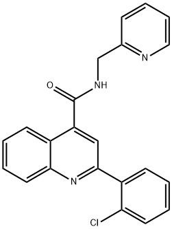 2-(2-chlorophenyl)-N-(2-pyridinylmethyl)-4-quinolinecarboxamide 结构式
