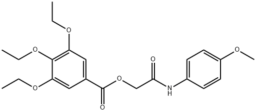 2-(4-methoxyanilino)-2-oxoethyl 3,4,5-triethoxybenzoate 结构式