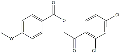 2-(2,4-dichlorophenyl)-2-oxoethyl 4-methoxybenzoate 结构式