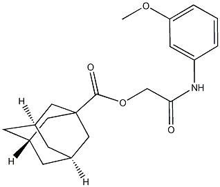 2-(3-methoxyanilino)-2-oxoethyl 1-adamantanecarboxylate 结构式