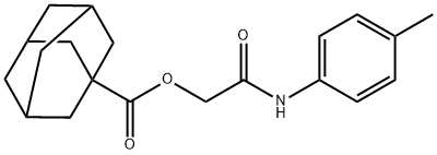 2-oxo-2-(4-toluidino)ethyl 1-adamantanecarboxylate 结构式