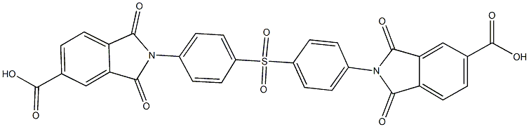2-(4-{[4-(5-carboxy-1,3-dioxo-1,3-dihydro-2H-isoindol-2-yl)phenyl]sulfonyl}phenyl)-1,3-dioxo-5-isoindolinecarboxylic acid 结构式