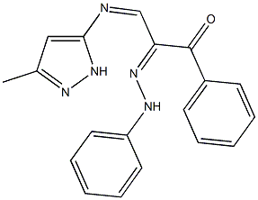 3-[(3-methyl-1H-pyrazol-5-yl)imino]-1-phenyl-1,2-propanedione 2-(phenylhydrazone) 结构式