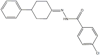 4-chloro-N'-(4-phenylcyclohexylidene)benzohydrazide 结构式