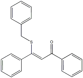 3-(benzylsulfanyl)-1,3-diphenyl-2-propen-1-one 结构式