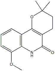 7-methoxy-2,2-dimethyl-2,3,4,6-tetrahydro-5H-pyrano[3,2-c]quinolin-5-one 结构式