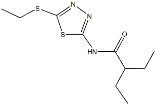 2-ethyl-N-[5-(ethylsulfanyl)-1,3,4-thiadiazol-2-yl]butanamide 结构式