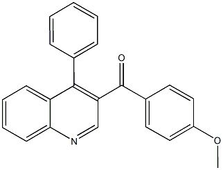 (4-methoxyphenyl)(4-phenyl-3-quinolinyl)methanone 结构式