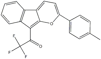 2,2,2-trifluoro-1-[2-(4-methylphenyl)indeno[2,1-b]pyran-9-yl]ethanone 结构式