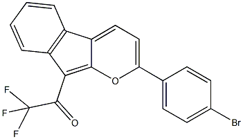 1-[2-(4-bromophenyl)indeno[2,1-b]pyran-9-yl]-2,2,2-trifluoroethanone 结构式