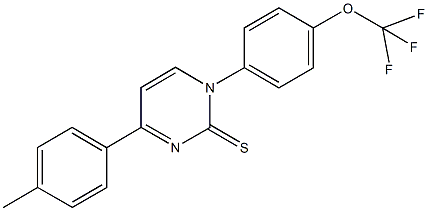 4-(4-methylphenyl)-1-[4-(trifluoromethoxy)phenyl]-2(1H)-pyrimidinethione 结构式