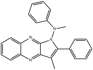 N-methyl-N-(3-methyl-2-phenyl-1H-pyrrolo[2,3-b]quinoxalin-1-yl)-N-phenylamine 结构式