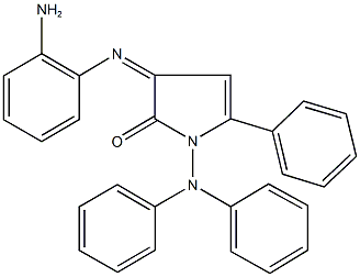 3-[(2-aminophenyl)imino]-1-(diphenylamino)-5-phenyl-1,3-dihydro-2H-pyrrol-2-one 结构式