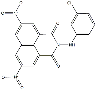 2-(3-chloroanilino)-5,8-bisnitro-1H-benzo[de]isoquinoline-1,3(2H)-dione 结构式