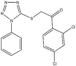 1-(2,4-dichlorophenyl)-2-[(1-phenyl-1H-tetraazol-5-yl)sulfanyl]ethanone 结构式