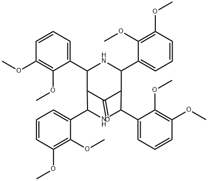 2,4,6,8-tetrakis(2,3-dimethoxyphenyl)-3,7-diazabicyclo[3.3.1]nonan-9-one 结构式