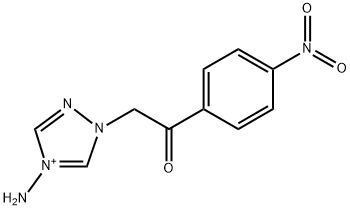 4-amino-1-[2-(4-nitrophenyl)-2-oxoethyl]-1H-1,2,4-triazol-4-ium 结构式