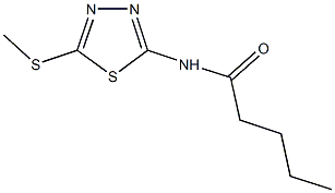 N-[5-(methylsulfanyl)-1,3,4-thiadiazol-2-yl]pentanamide 结构式