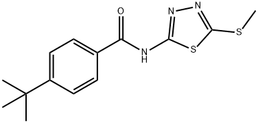 4-tert-butyl-N-[5-(methylthio)-1,3,4-thiadiazol-2-yl]benzamide 结构式