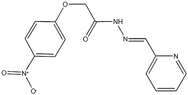 2-{4-nitrophenoxy}-N'-(2-pyridinylmethylene)acetohydrazide 结构式