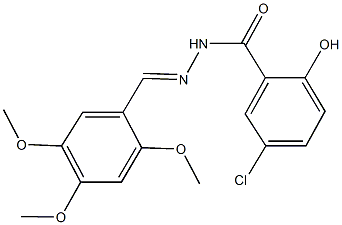 5-chloro-2-hydroxy-N'-(2,4,5-trimethoxybenzylidene)benzohydrazide 结构式