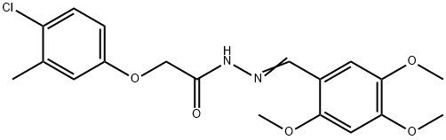 2-(4-chloro-3-methylphenoxy)-N'-(2,4,5-trimethoxybenzylidene)acetohydrazide 结构式