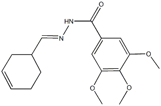 N'-(3-cyclohexen-1-ylmethylene)-3,4,5-trimethoxybenzohydrazide 结构式