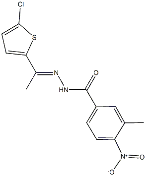 N'-[1-(5-chloro-2-thienyl)ethylidene]-4-nitro-3-methylbenzohydrazide 结构式