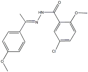 5-chloro-2-methoxy-N'-[1-(4-methoxyphenyl)ethylidene]benzohydrazide 结构式