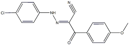 2-[(4-chlorophenyl)hydrazono]-3-(4-methoxyphenyl)-3-oxopropanenitrile 结构式