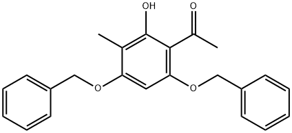 1-[4,6-bis(benzyloxy)-2-hydroxy-3-methylphenyl]ethanone 结构式