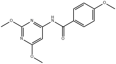 N-(2,6-dimethoxy-4-pyrimidinyl)-4-methoxybenzamide 结构式